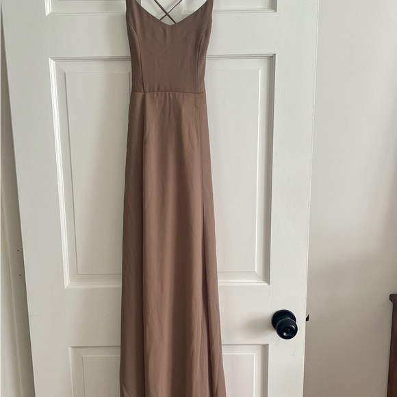 NEW! Show Me Your Mumu Godshaw Goddess Dress Bridesmaid Size XXS Dune - Picture 3 of 5